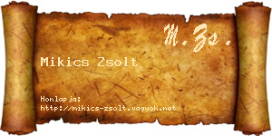 Mikics Zsolt névjegykártya